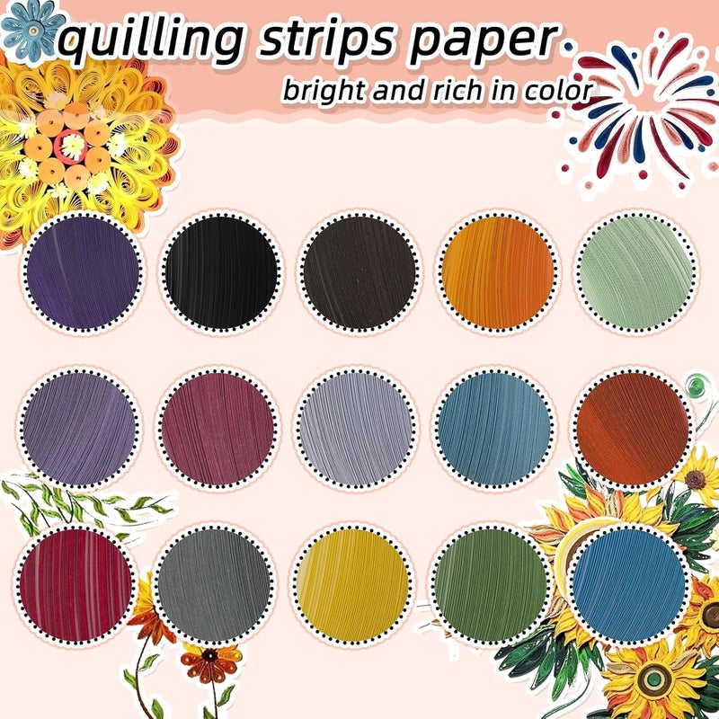 silllule 360Pcs Paper Quilling Strips 3mm (1/8inch) Width 54cm (21inch) Length Strips Quilling Art Paper, Single Color Quilling Strips Paper for Art,Parper Craft Decorating,Paper Hand Craft (Yellow) - Image 3